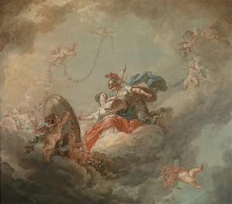 Minerva ispira l'arte della pittura